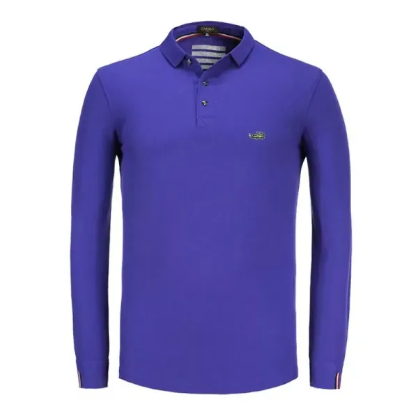 Lacoste Long Sleeve Polo Shirt Purple Tops Polo - 1
