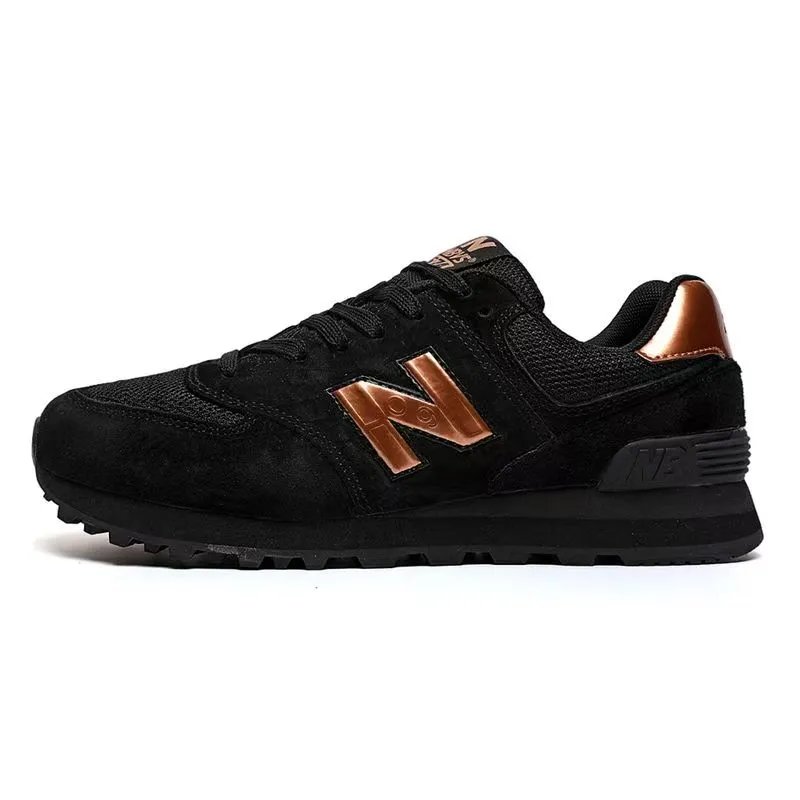 New Balance 574 Gray Black Mesh Sneakers Running Shoes - 7