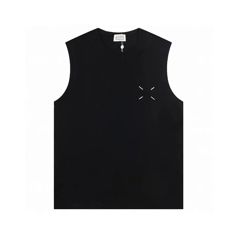 Maison Margiela Four-Stitch Sleeveless Top Black Vest-Top