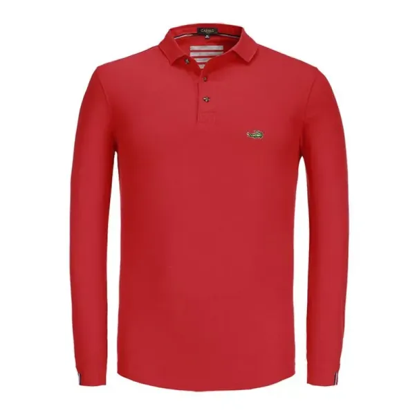 Lacoste Long Sleeve Polo Red Tops Polo - 1