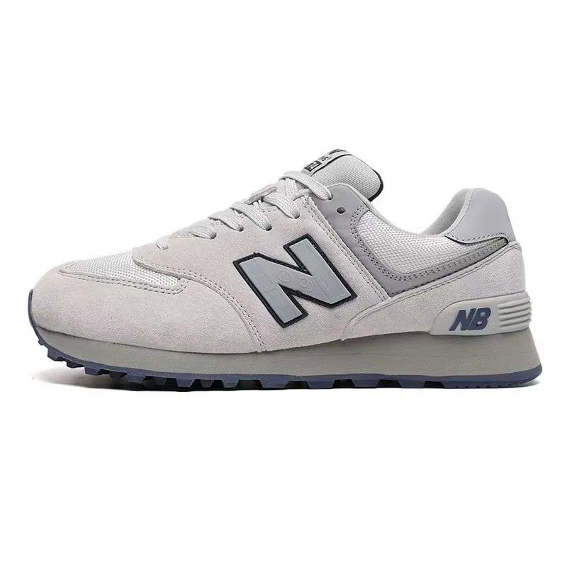 New Balance 574 Gray Black Mesh Sneakers Running Shoes - 6