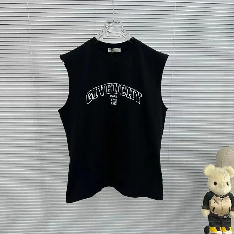 Givenchy Arch Logo Black Sleeveless Top Vest Top