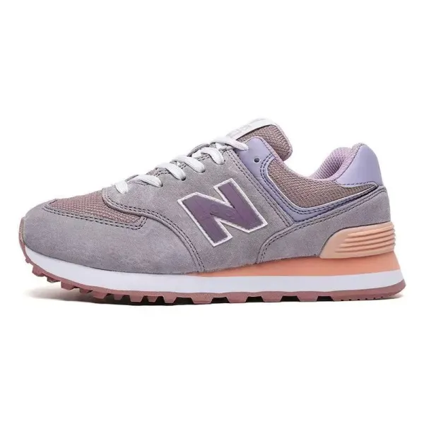 New Balance 574 Lavender Gray Peach Sneakers - 1