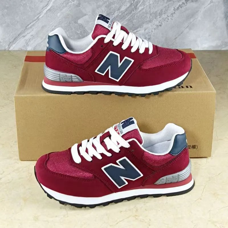 New Balance 574 Gray Black Mesh Sneakers Running Shoes - 13