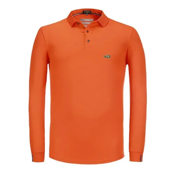 Lacoste Long Sleeve Polo Orange Polo Tops Polo - 1