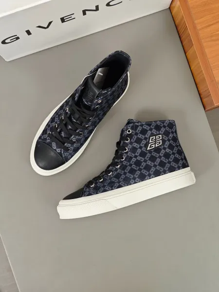 Givenchy 4G Logo High-Top Sneakers Navy Blue - 1