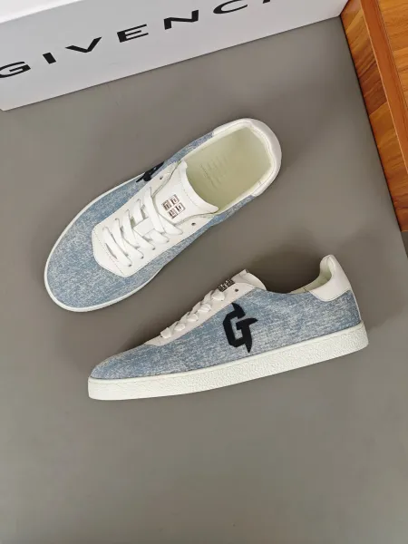 Givenchy G-Print Denim Texture Sneakers Blue - 1