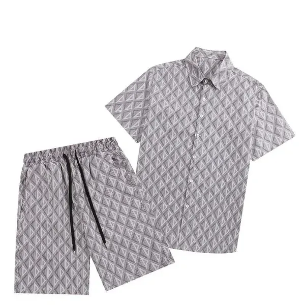Design Pink Rabbit Print Short-Sleeve Shirt and Shorts Set - 6