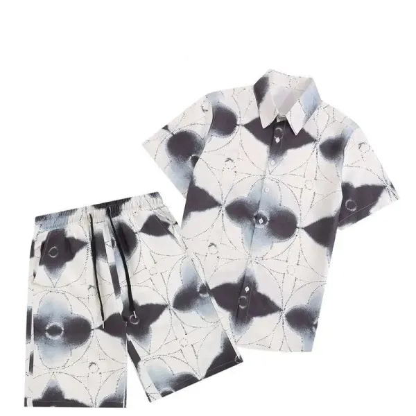 Design Pink Rabbit Print Short-Sleeve Shirt and Shorts Set - 5