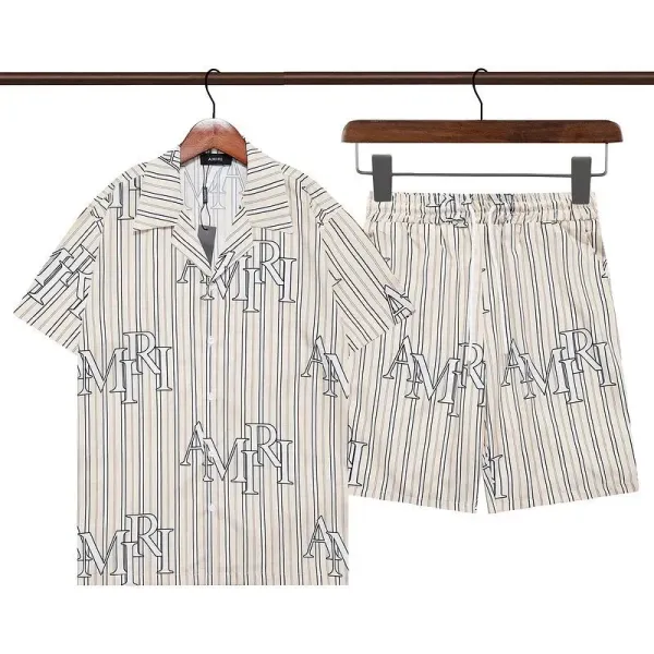 Design Pink Rabbit Print Short-Sleeve Shirt and Shorts Set - 11