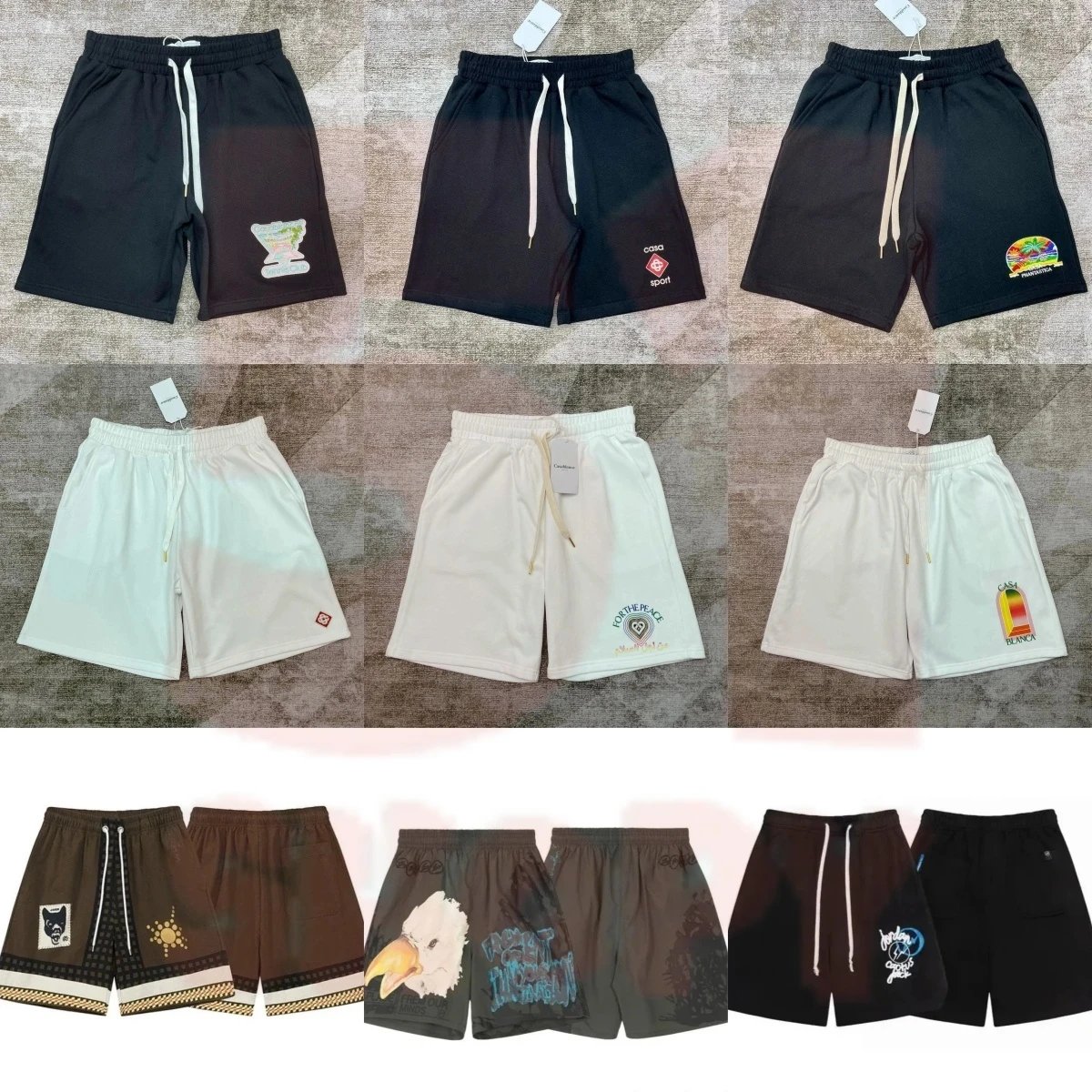Casa Blanca Mountain Logo Shorts Light Blue - 3