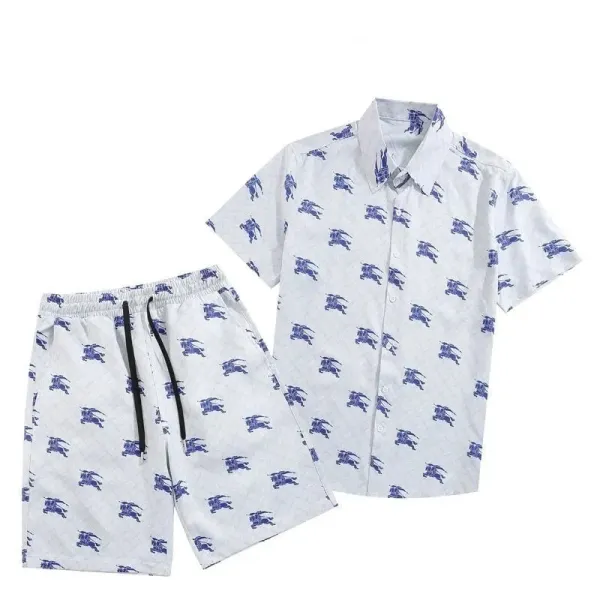 Design Pink Rabbit Print Short-Sleeve Shirt and Shorts Set - 4