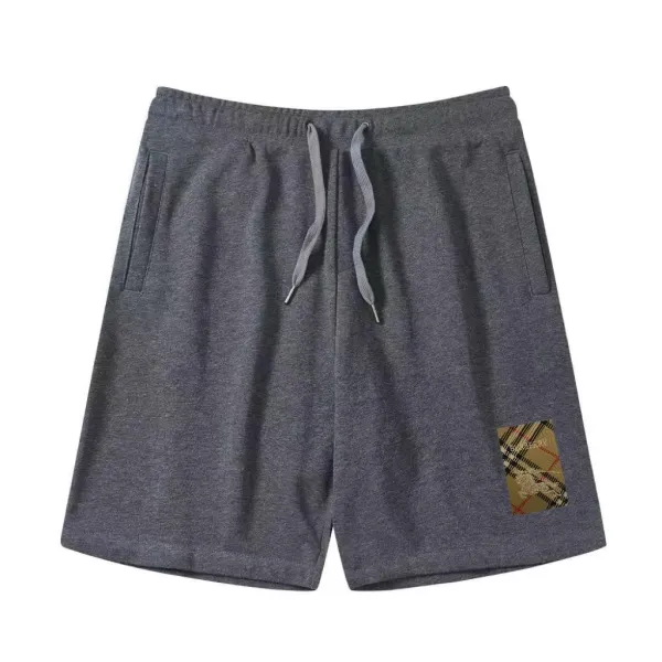 Burberry Check Patch Shorts Gray - 1