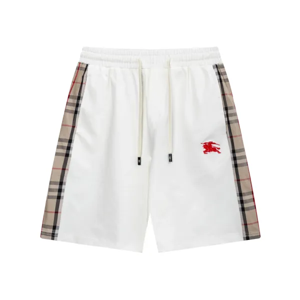 Burberry Check-Trimmed Shorts White - 1