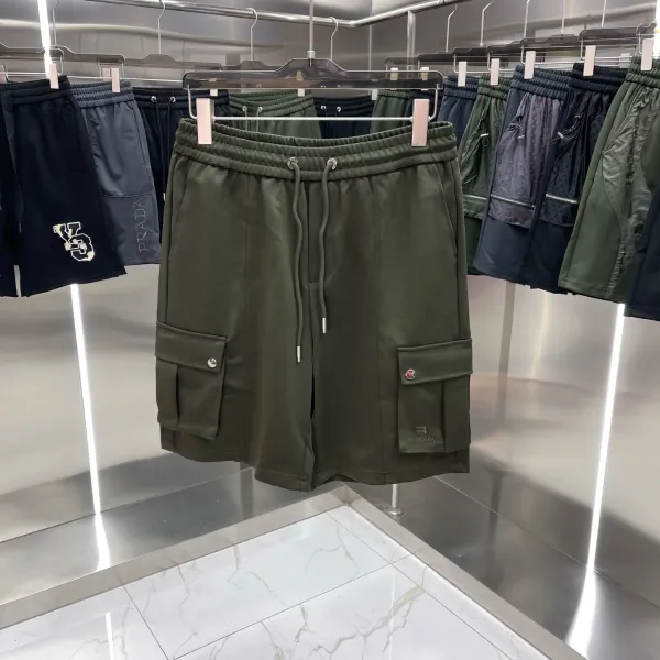 Burberry Check Patch Shorts Gray - 4