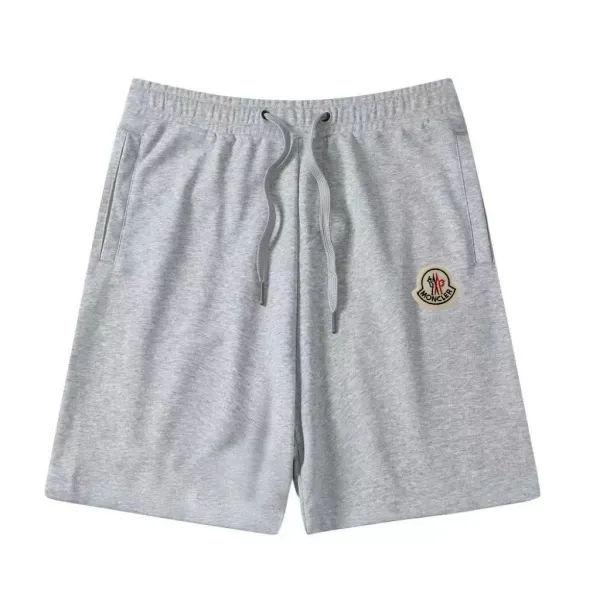 Moncler Logo Patch Gray Sweat Shorts - 1