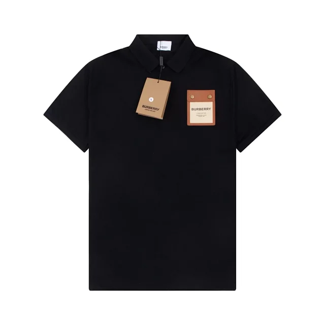 Burberry T-Shirts Short-Sleeve Polo Shirts with Logo Prints and Embroidered Monogram product detail image 14