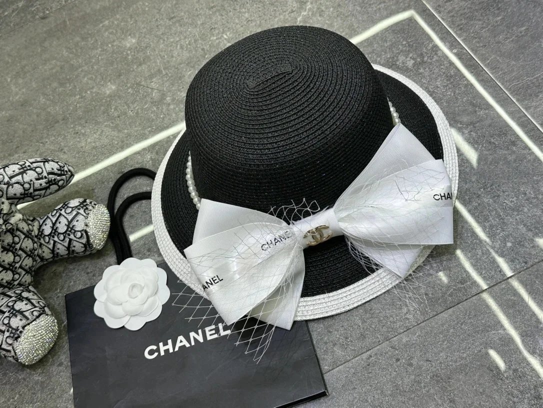 Chanel Hats Straw Sun and Embellished Visors image 4
