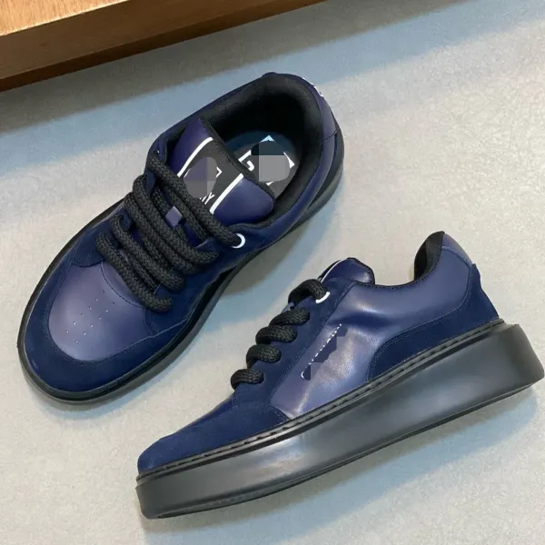 Design Chunky Platform Sneakers Navy Blue - 1