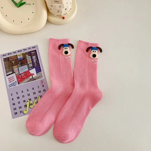 Design Bow-Embroidered Ankle Socks in Black, Gray, and White Socks - 11