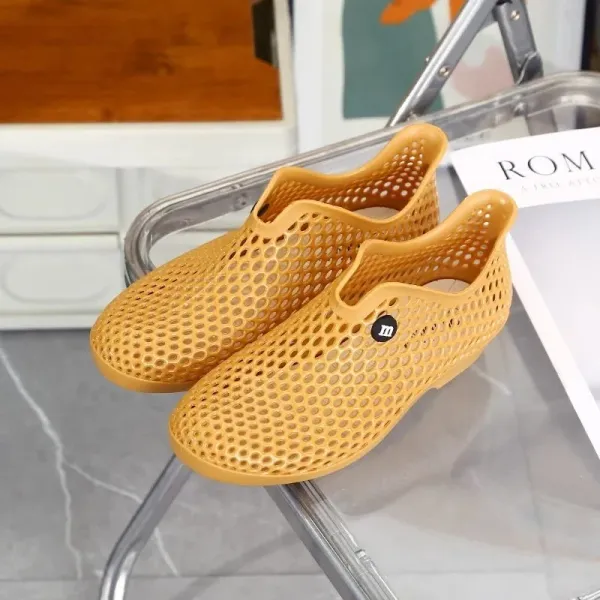 Design Mesh Slip-On Sandals Yellow - 1