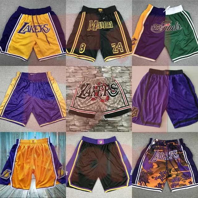 Los Angeles Lakers Shorts Mesh basketball with graphics product detail image 1