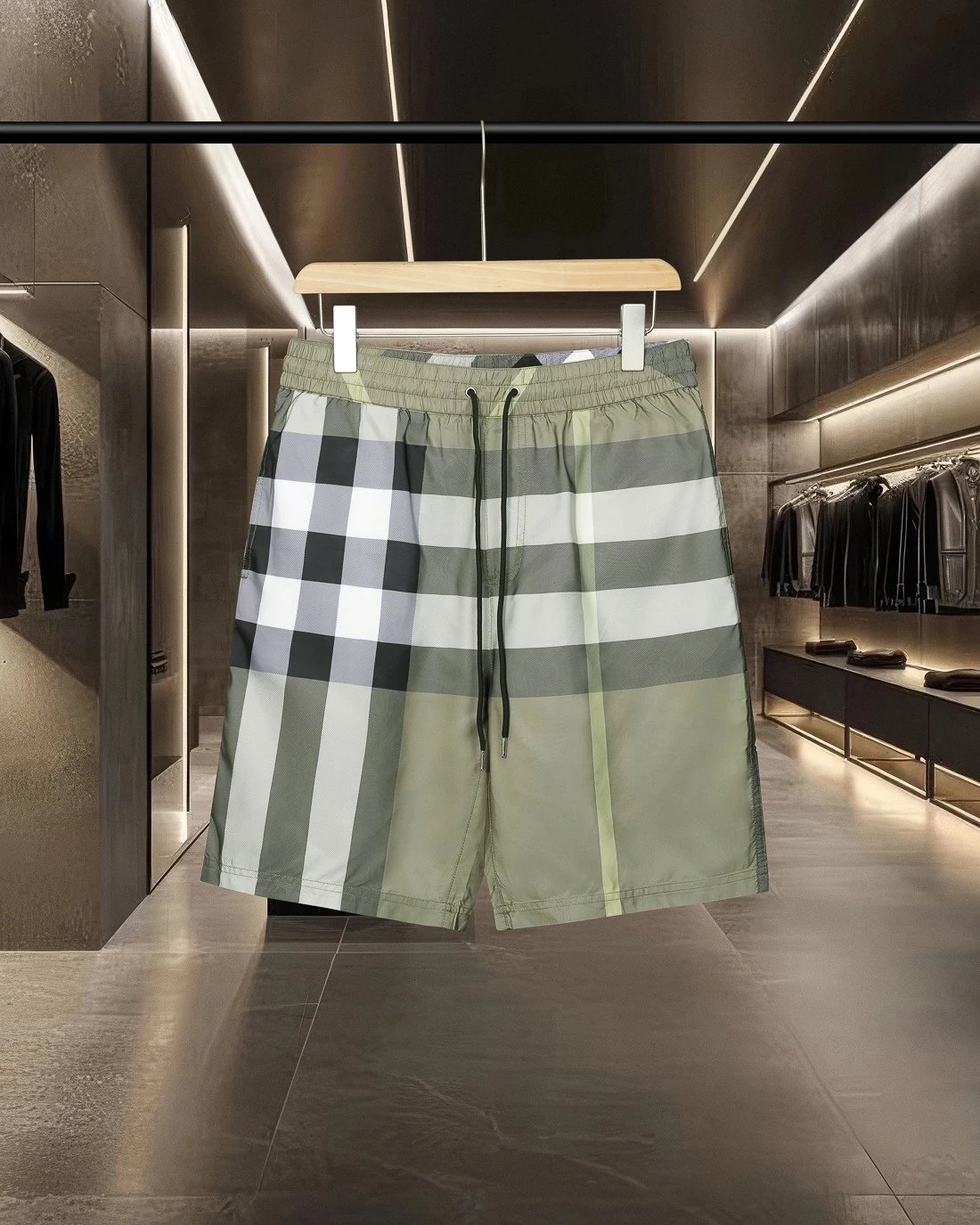 Burberry Vintage Check Drawstring Waist Shorts Beige Multicolor - 16