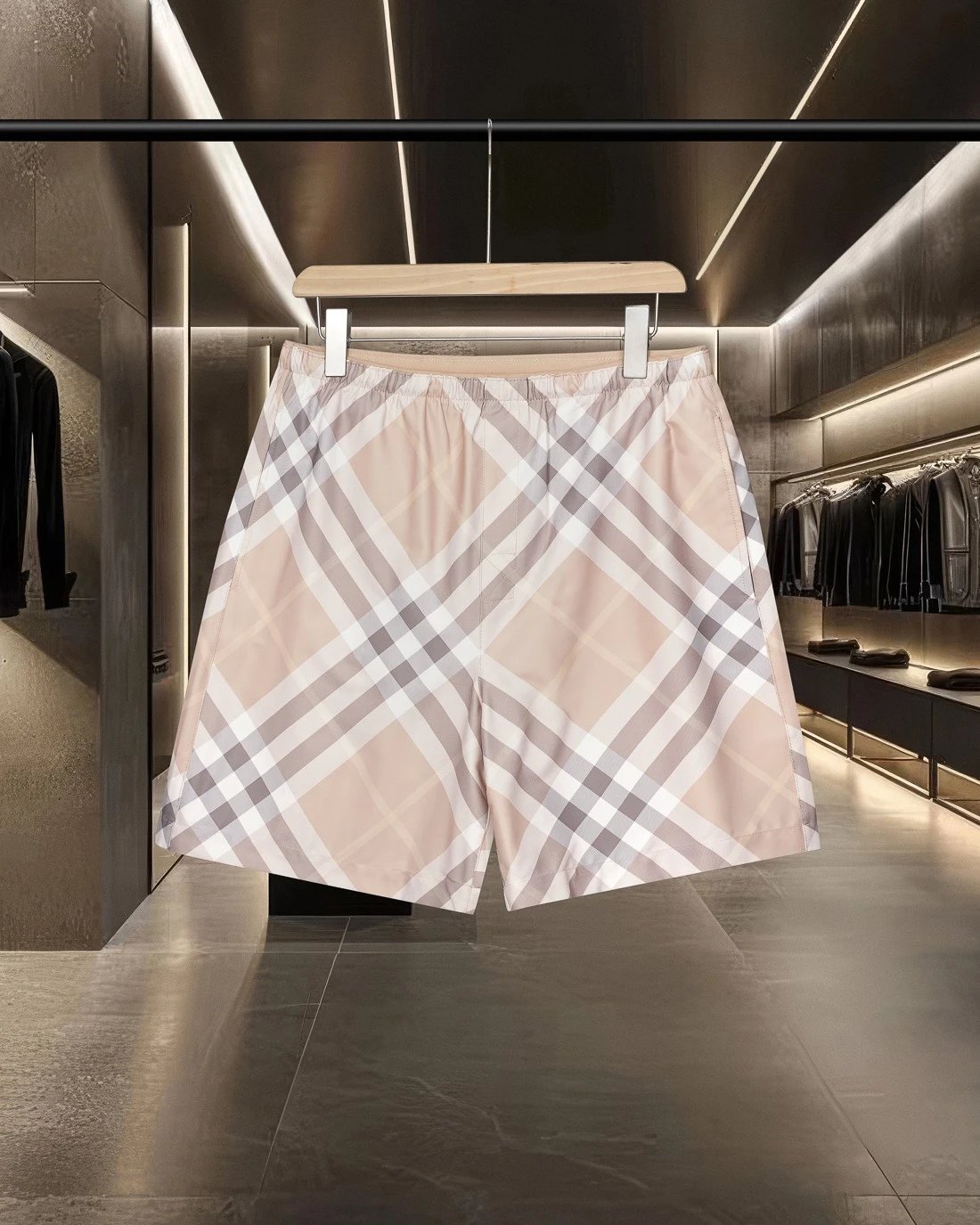 Burberry Vintage Check Drawstring Waist Shorts Beige Multicolor - 14