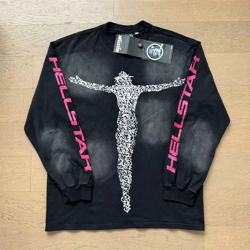 Hellstar X Logo Washed Black Hoodie - 16