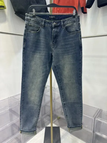 Balenciaga Distressed Blue Jeans - 1