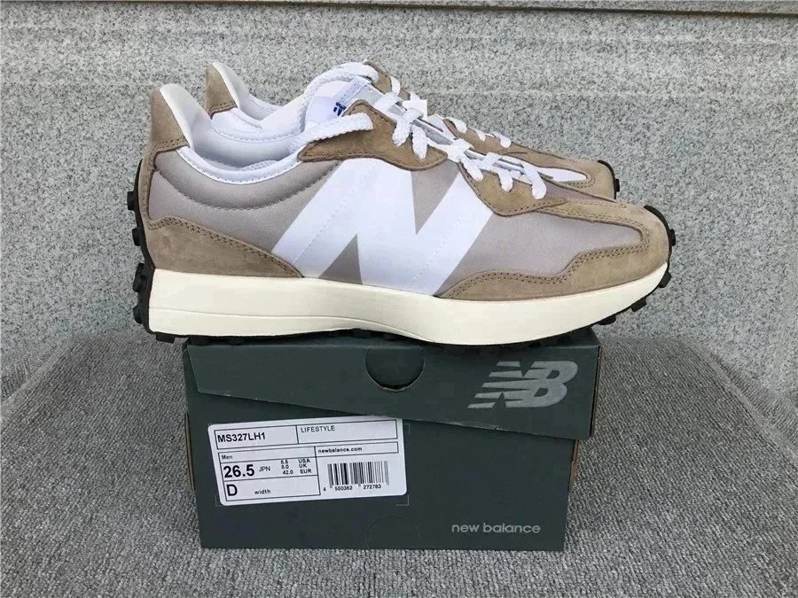 New Balance 327 Denim Beige Blue Sneakers Chunky Sneakers - 14