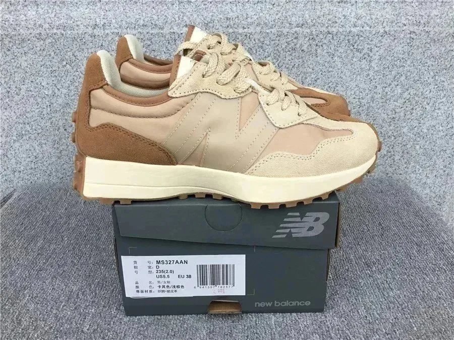 New Balance 327 Denim Beige Blue Sneakers Chunky Sneakers - 11