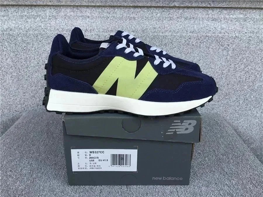 New Balance 327 Denim Beige Blue Sneakers Chunky Sneakers - 6
