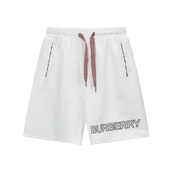 Burberry Embossed Logo Shorts White - 1