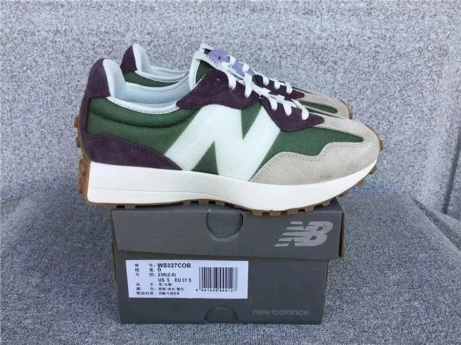New Balance 327 Denim Beige Blue Sneakers Chunky Sneakers - 7