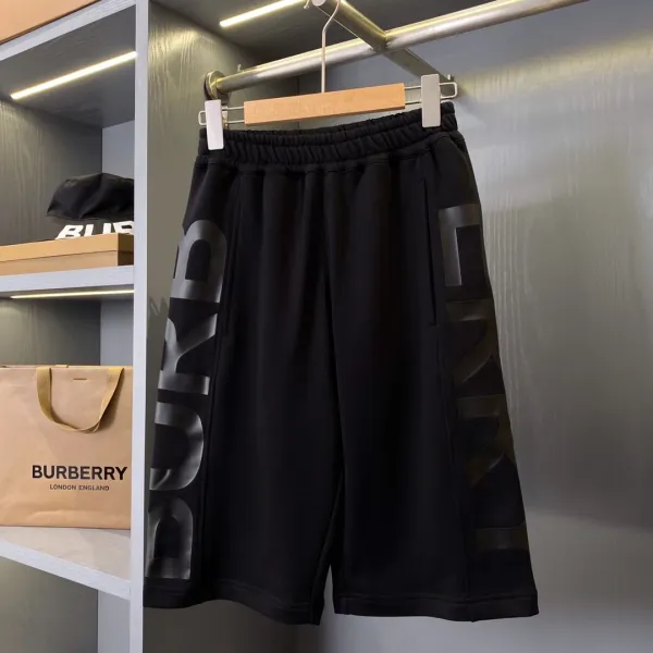 Balenciaga Logo-Print Black Sweatshorts Shorts - 1