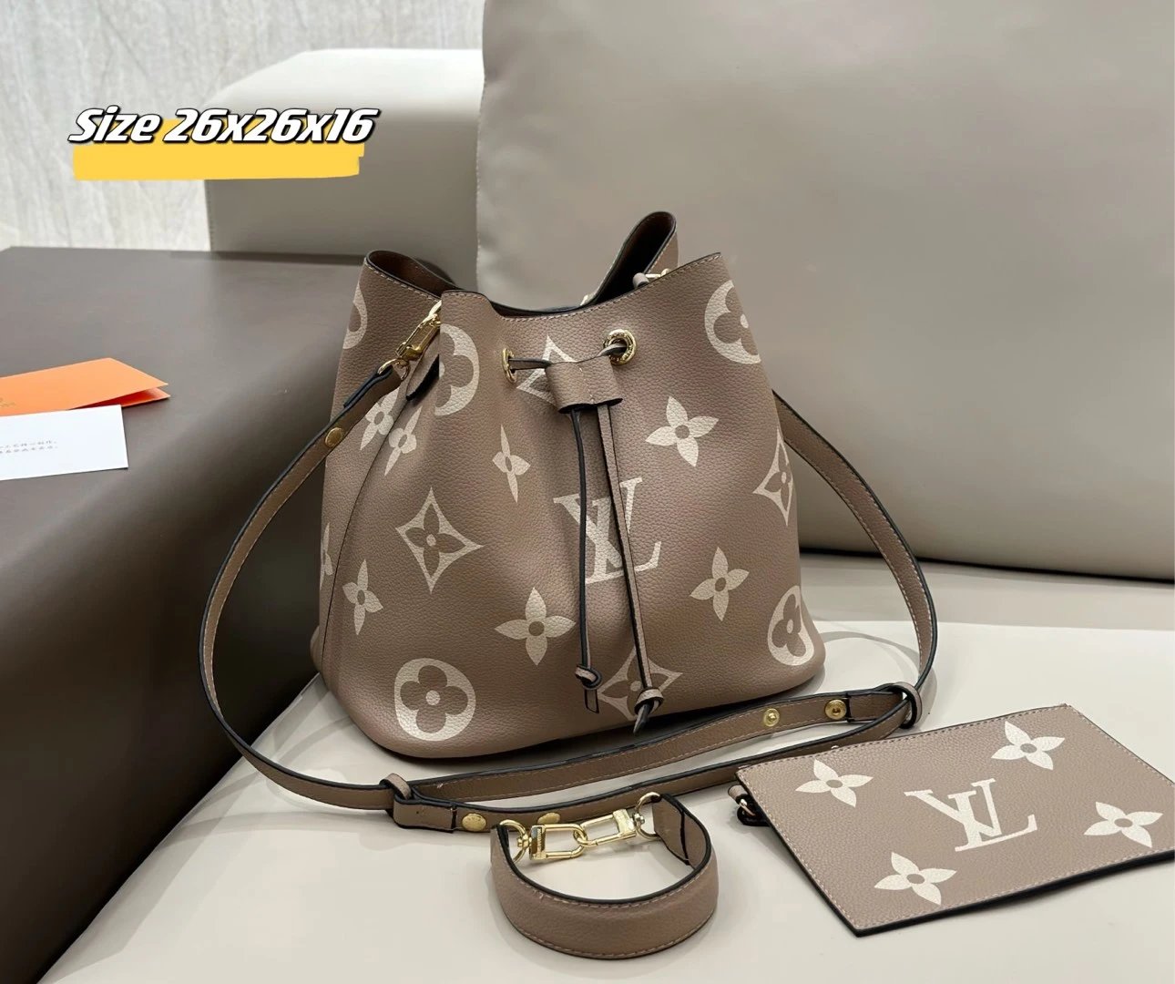 Louis Vuitton Shoulder Bags Monogram bag with matching pouch — 17