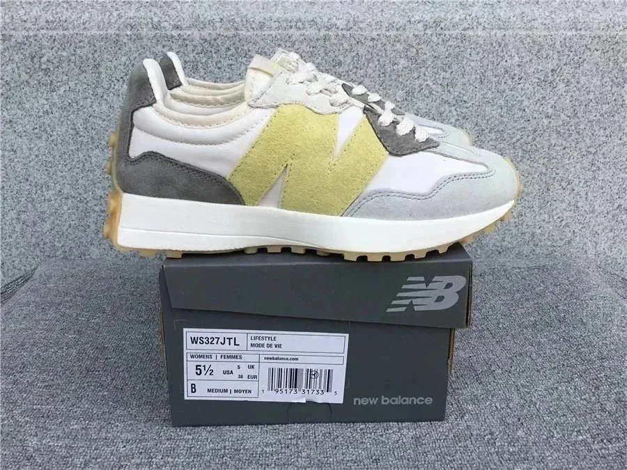 New Balance 327 Denim Beige Blue Sneakers Chunky Sneakers - 16