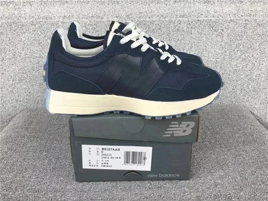 New Balance 327 Denim Beige Blue Sneakers Chunky Sneakers - 10