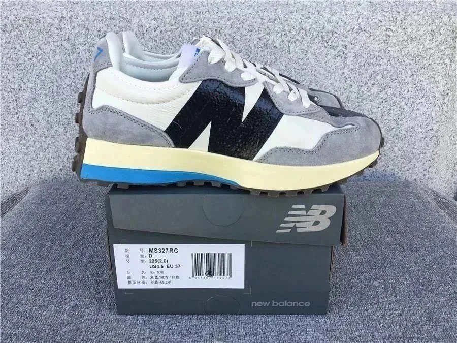 New Balance 327 Denim Beige Blue Sneakers Chunky Sneakers - 9