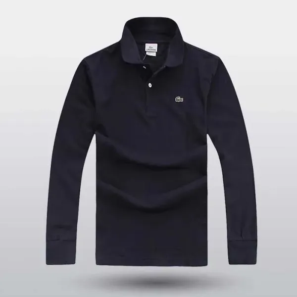 Lacoste Long Sleeve Polo Navy Blue Tops Polo - 14