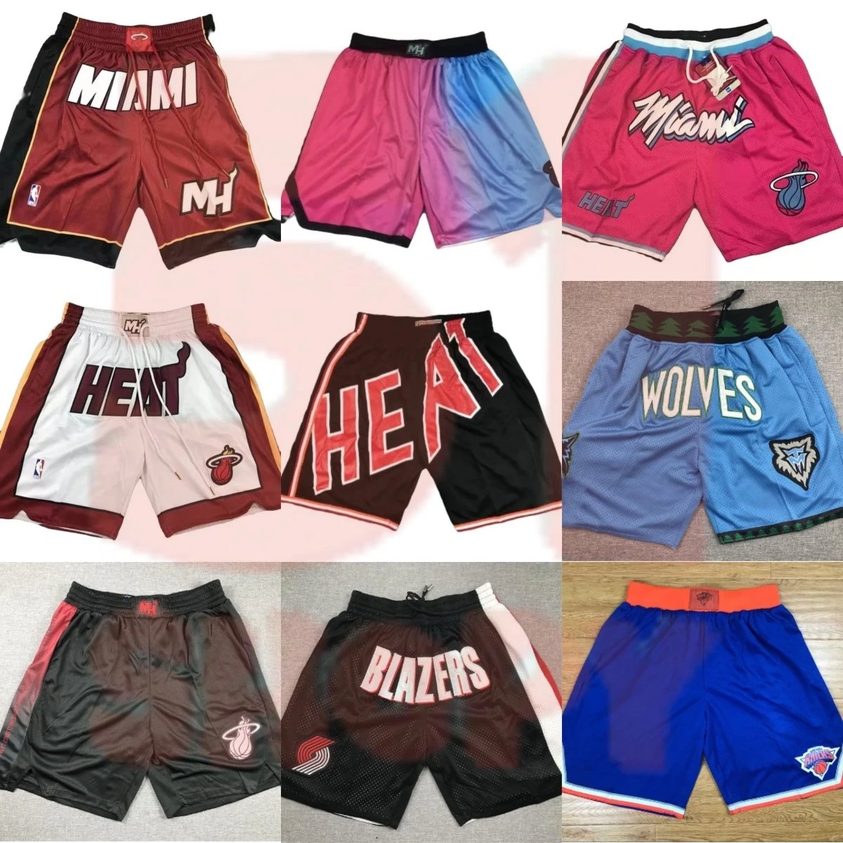 Minnesota Timberwolves NBA Team Shorts Navy Blue White Green Sporty Shorts - 3