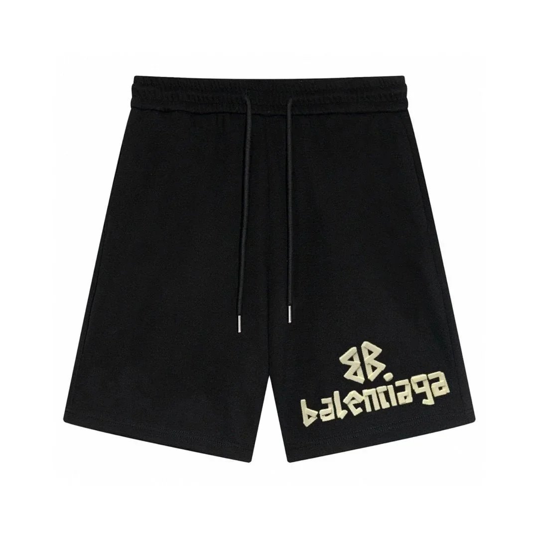 Balenciaga Tie-Dye Drawstring Shorts Gray - 5