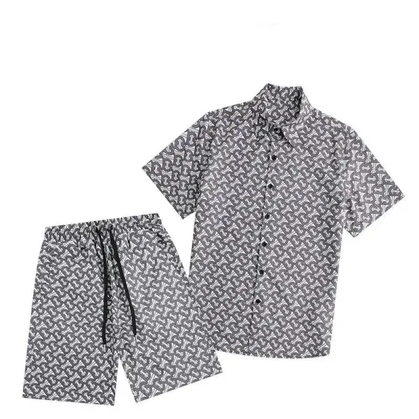 Design Pink Rabbit Print Short-Sleeve Shirt and Shorts Set - 9