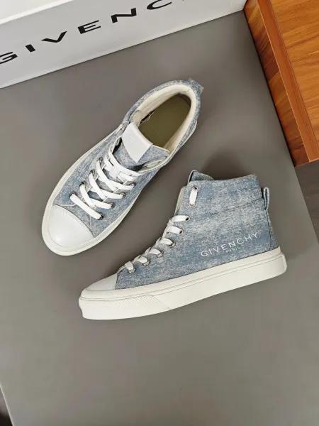 Givenchy Denim High-Top Sneakers Light Blue - 1