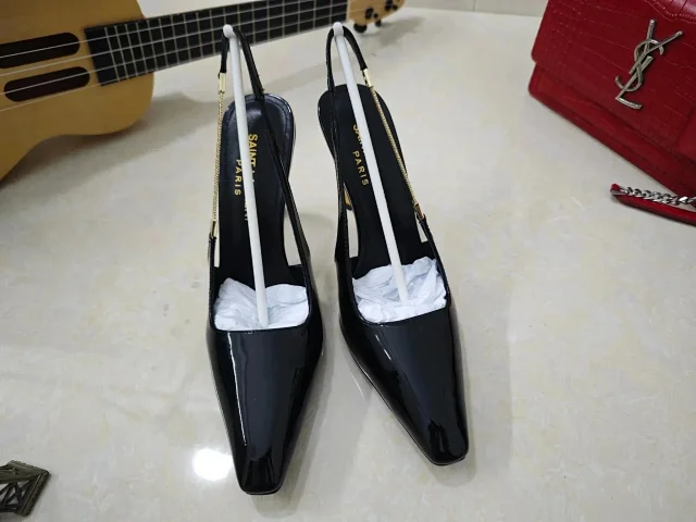 Saint Laurent Boots Pointed-toe with YSL logo heels product detail image 11
