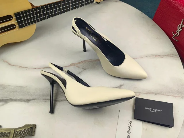 Saint Laurent Boots Pointed-toe with YSL logo heels product detail image 12