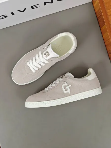 Givenchy G-Print Suede Sneakers Beige White - 1