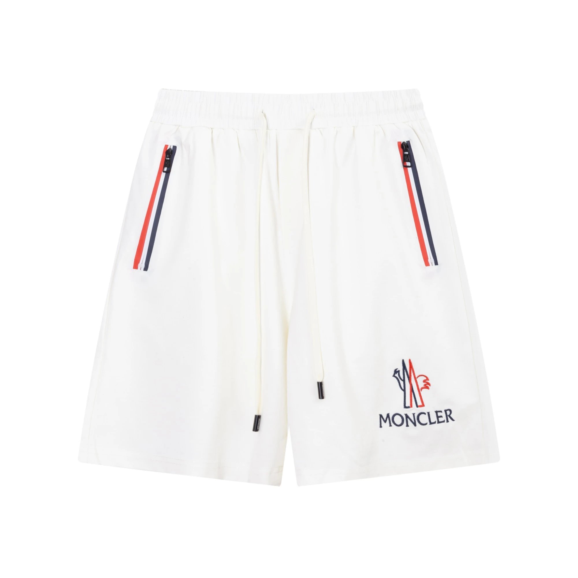 Moncler Logo Panel Shorts White - 5