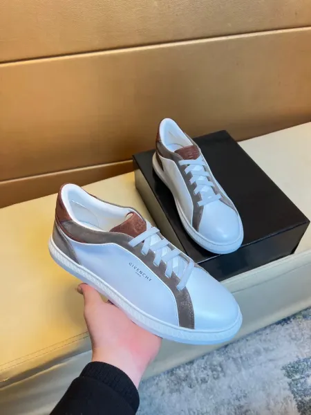 Givenchy Urban Sneakers White Brown Suede Leather Sneakers - 1